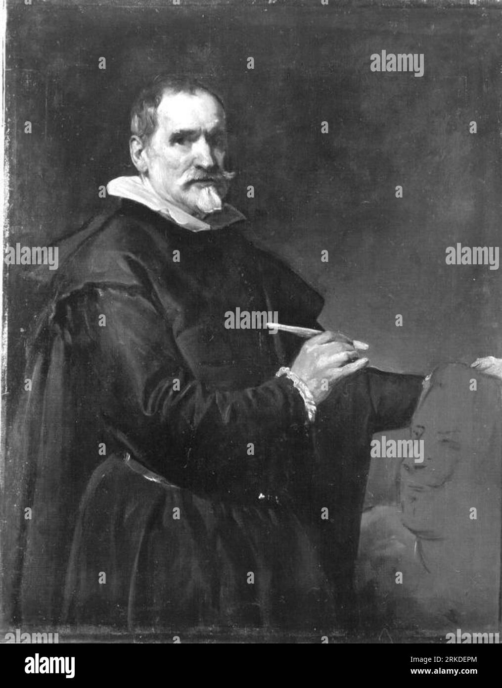 Der Bildhauer Martînez Montanés (nach Velázquez) 1868 par Ernst Friedrich von Liphart Banque D'Images