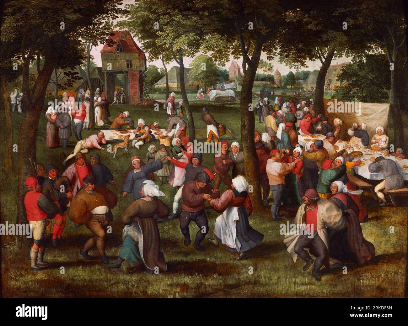 Danse de mariage en plein air vers 1570 par Marten van Cleve Banque D'Images