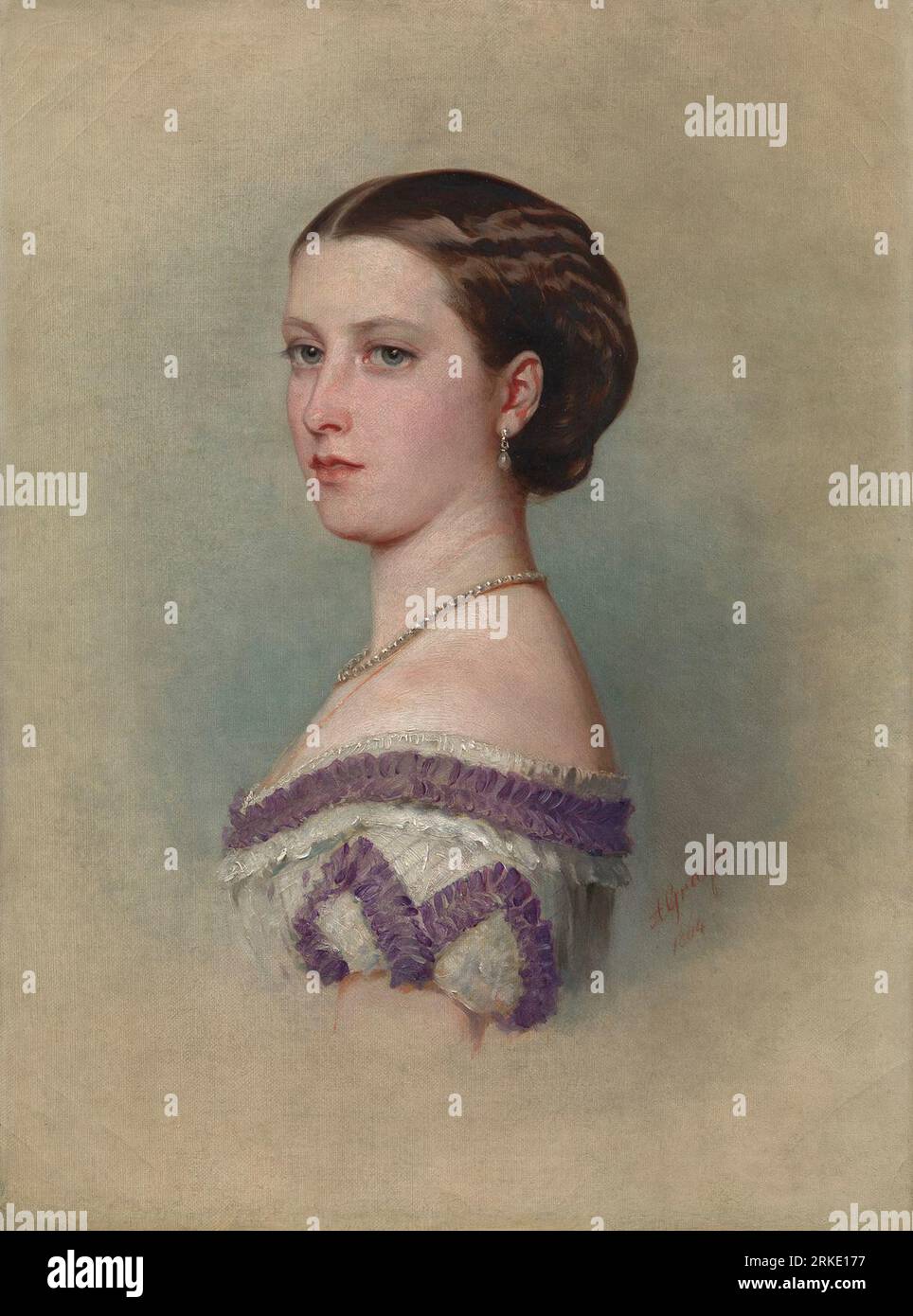 Princesse Hélène, plus tard princesse chrétienne de Schleswig-Holstein (1846-1923) 1864 par Albert Gräfle Banque D'Images