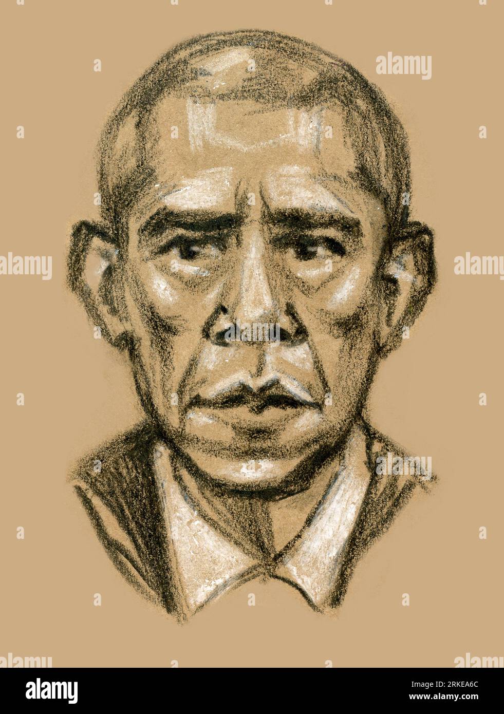 Illustration graphique portrait du président Barack Obama Banque D'Images