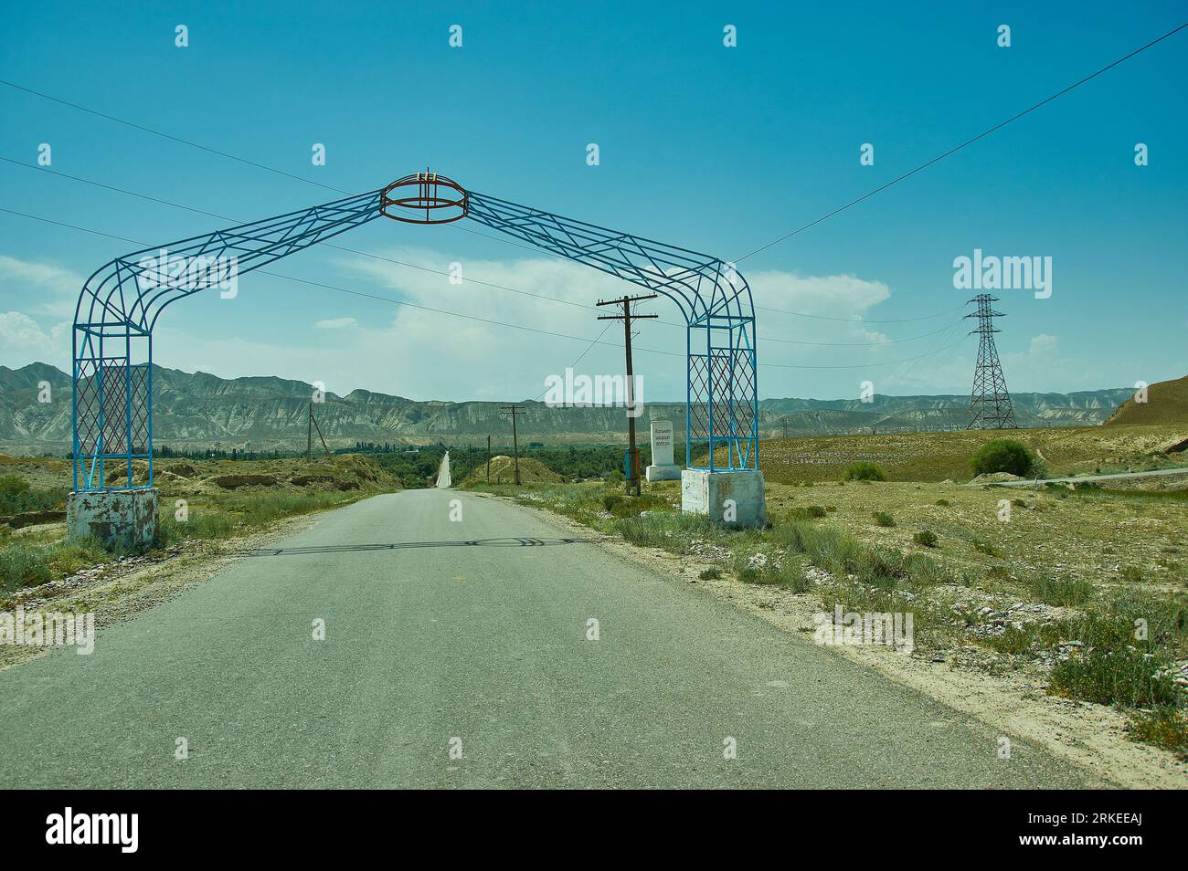 Quartier du plateau de la montagne dans l'ouest de la région de Djalal-Abad Kirghizistan Banque D'Images