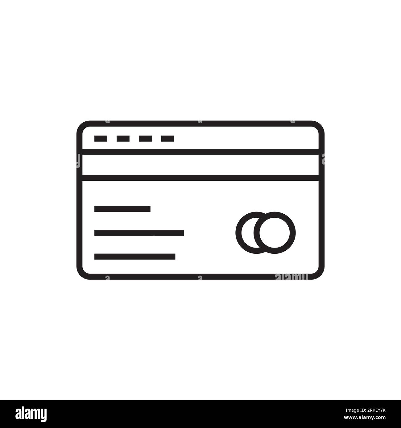 Icône de paiement par débit linéaire. Paiement avec l'icône de ligne mince de carte de crédit, illustration vectorielle. Illustration de Vecteur