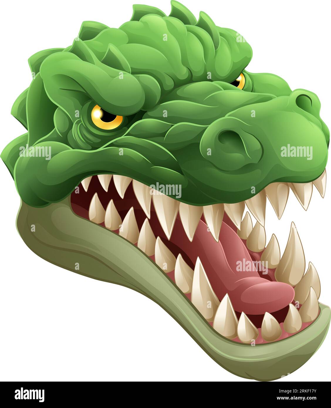 Crocodile Alligator Cartoon Lézard Dino Monster Illustration de Vecteur