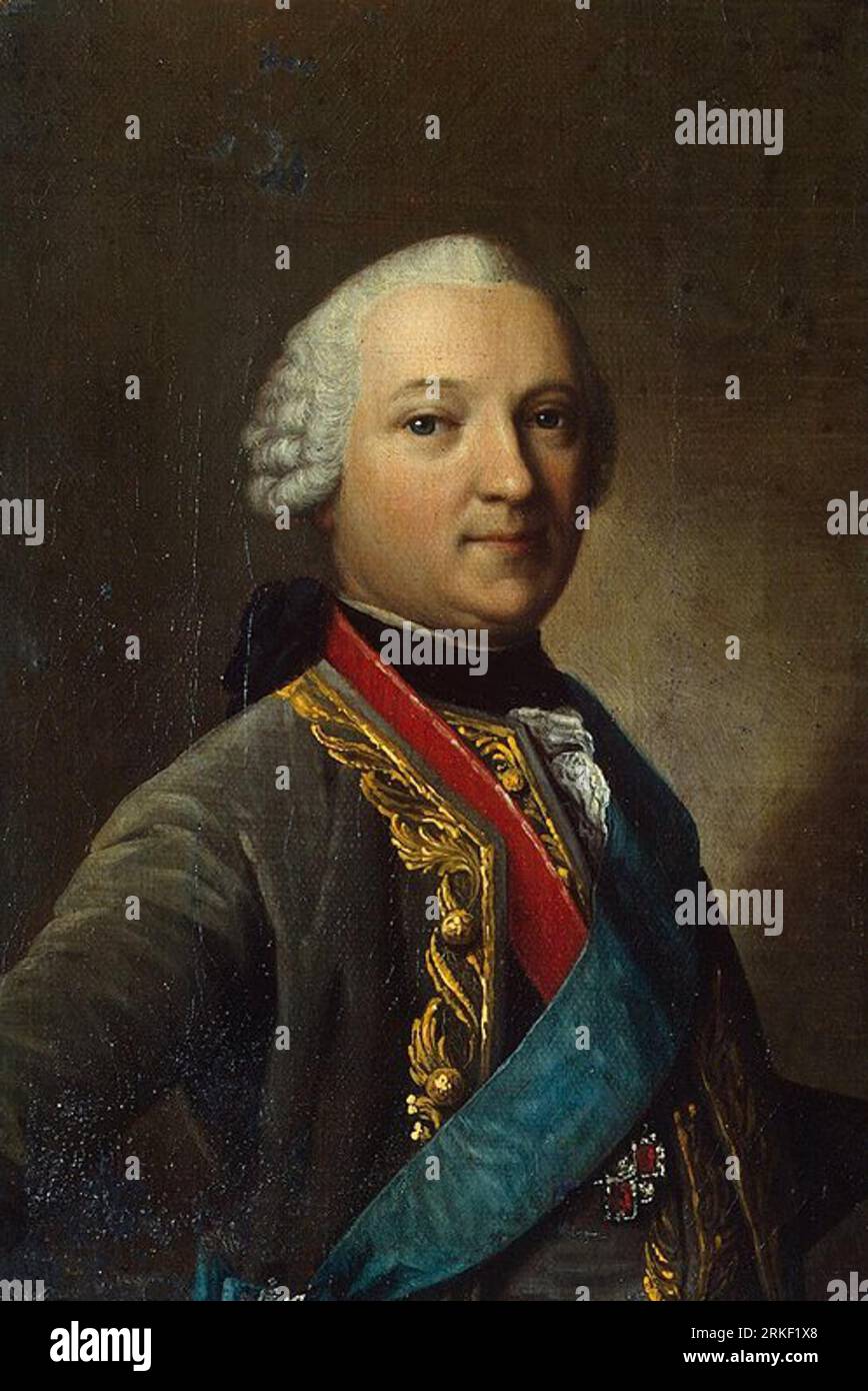 Portrait de Caspar von Saldern au milieu du 18e siècle par Vigilius Eriksen Banque D'Images