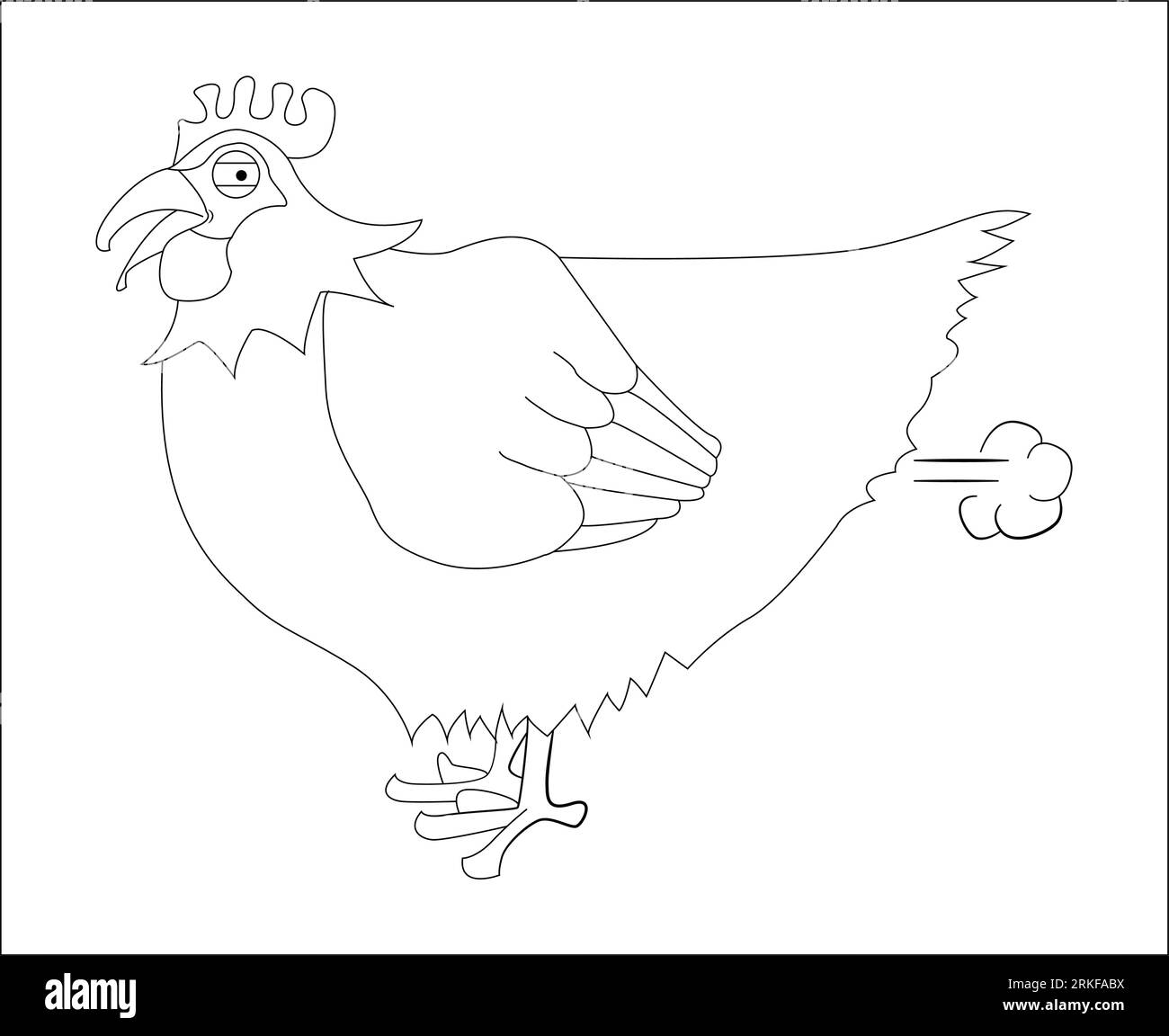 Farting Animals Coloriage page hilariously drôle livre de coloriage des animaux (Funny Animal Coloring Book page) Illustration de Vecteur