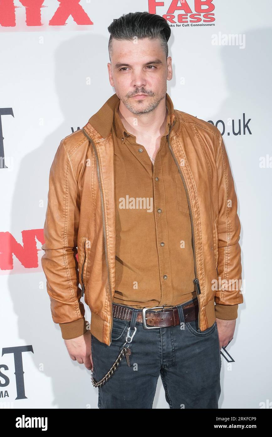 Londres, Royaume-Uni. 24 août 2023. Andrew Lee Potts photographié lors de la première mondiale de Lore qui a eu lieu lors du Frightfest de Pigeon Shrine 2023 au Cineworld Leicester Square. Photo de Julie Edwards crédit : JEP Celebrity photos/Alamy Live News Banque D'Images