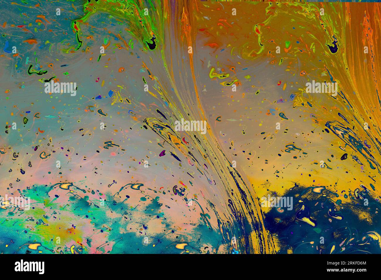 Motifs de peinture colorés comme texture d'arrière-plan de l'art abstrait Banque D'Images