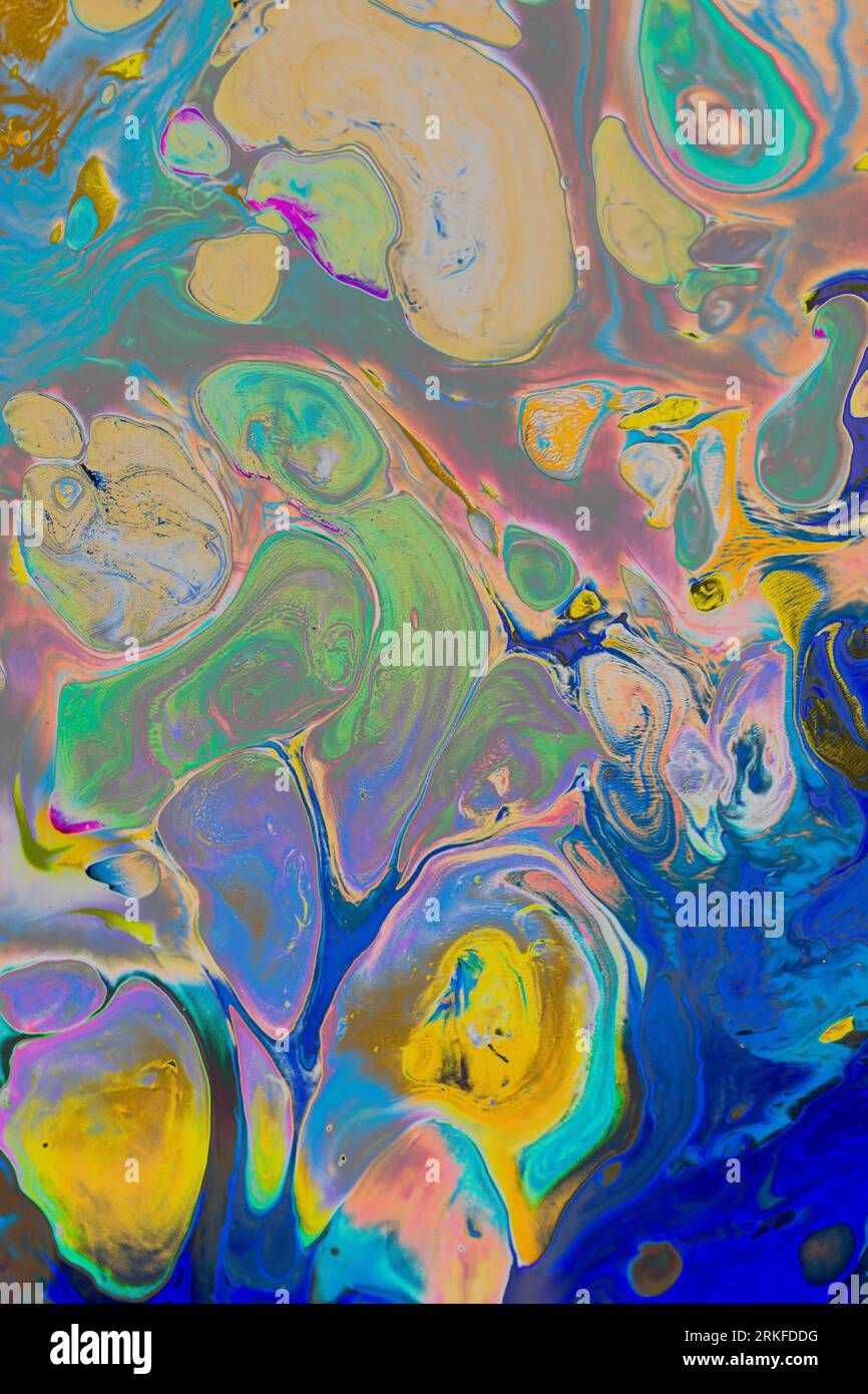 Motifs de peinture colorés comme texture d'arrière-plan de l'art abstrait Banque D'Images
