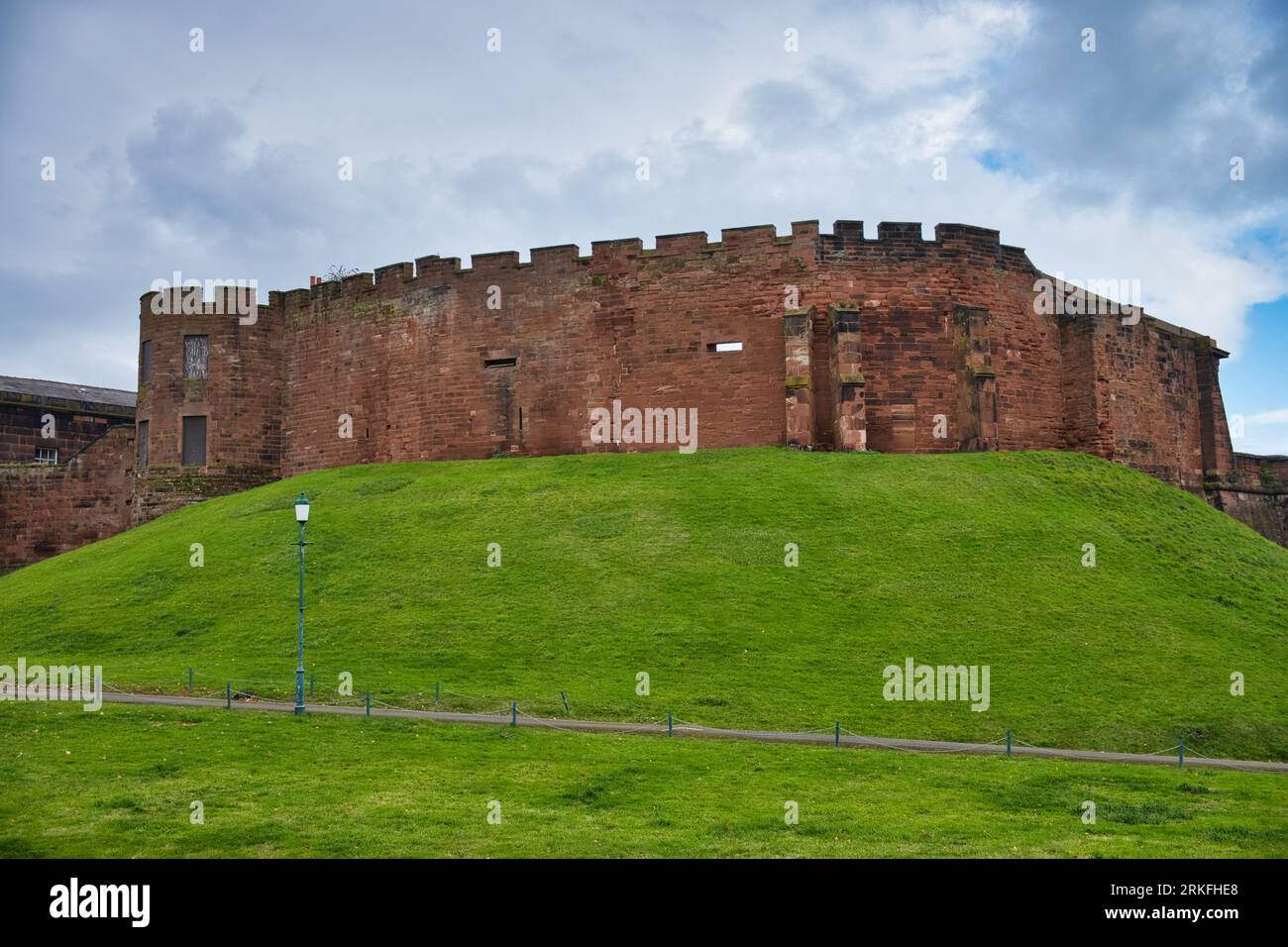 Les vestiges du château de Chester, Chester, Royaume-Uni. Banque D'Images