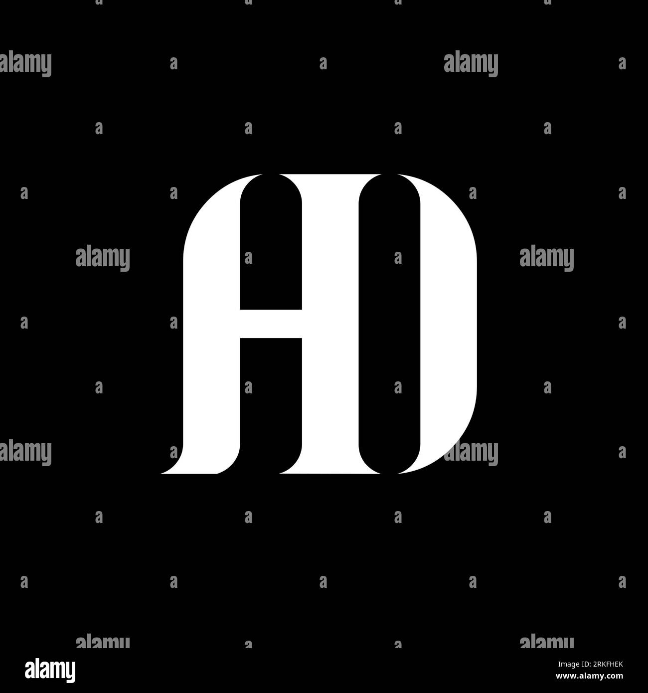 Logo AD A D lettre. Lettre initiale AD cercle lié majuscule logo monogramme de couleur blanche. Logo PUBLICITAIRE, Un design D. AD, A D Illustration de Vecteur