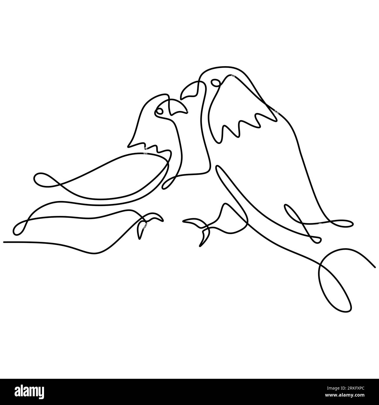 Dessin au trait continu de deux oiseaux volants. Couple d'oiseaux dans l'amour volent ensemble dans le ciel minimalisme dessiné à la main isolé sur fond blanc. Valen Illustration de Vecteur Dessin au trait continu de deux oiseaux volants. Couple d'oiseaux dans l'amour volent ensemble dans le ciel minimalisme dessiné à la main isolé sur fond blanc. Valen Illustration de Vecteur