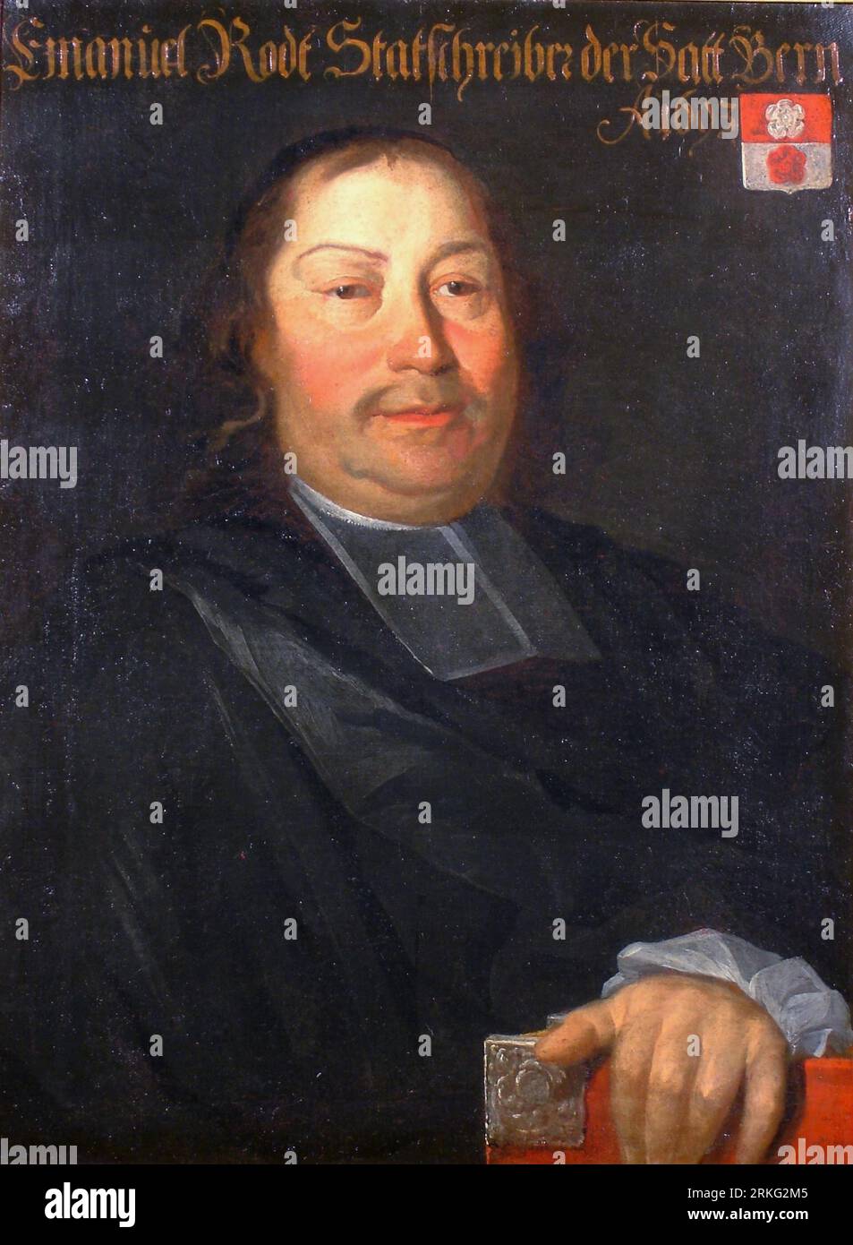 Bildnis Emanuel Rodt (1655-1728), Stadtschreiber. 1704 de Johann Rudolf Huber Banque D'Images