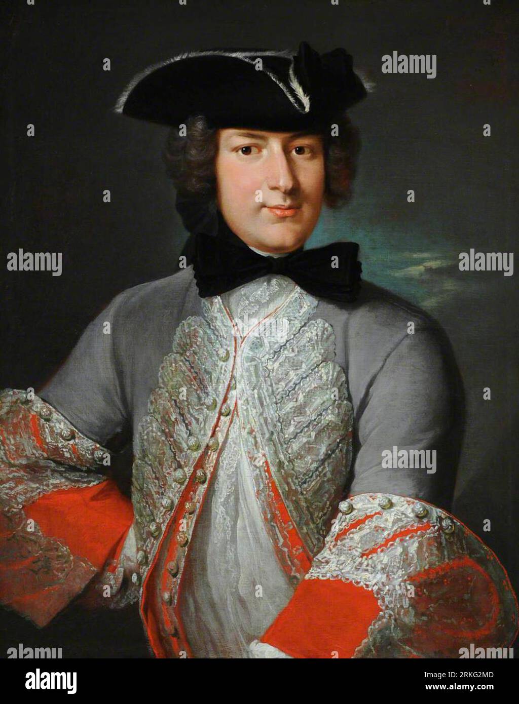 Dit Jacques-Philippe d’Hervart, baron de St Legier (mort en 1780) 1729 par Johann Rudolf Huber Banque D'Images
