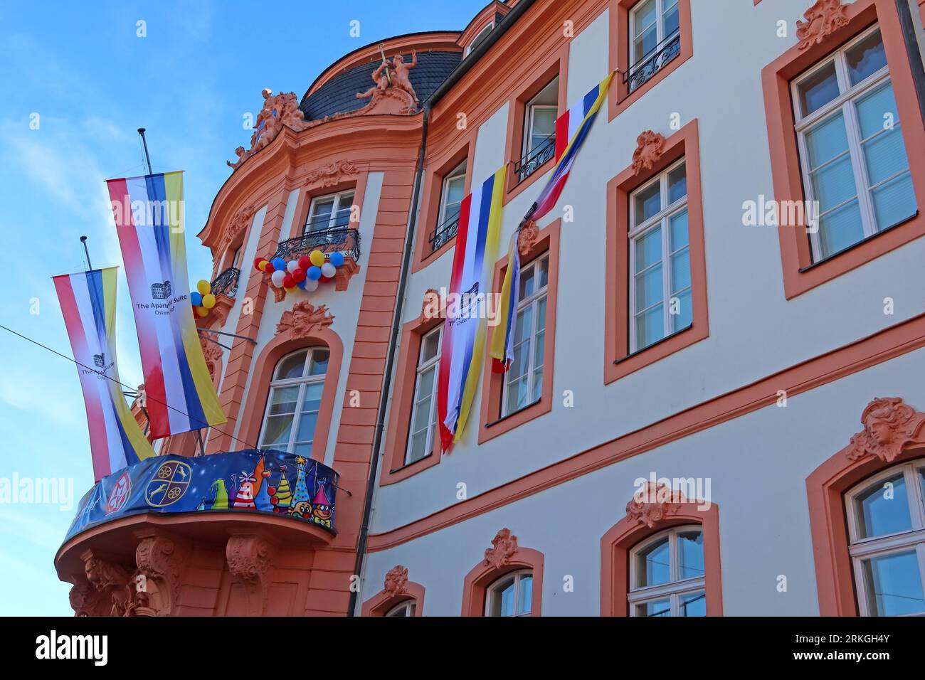Osteiner Hof, Schiller Square, Mainz City Centre, Allemagne Banque D'Images