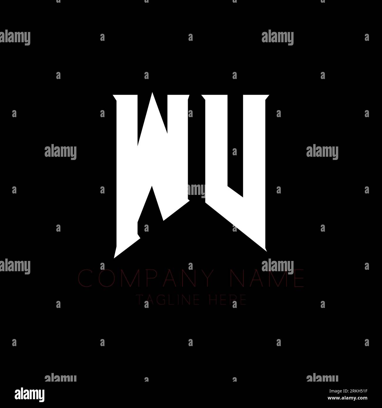 Design du logo WV Letter. Lettres initiales icône du logo WV Gaming pour les entreprises technologiques. Tech letter WV modèle de conception de logo minimal. Lettre V W Illustration de Vecteur