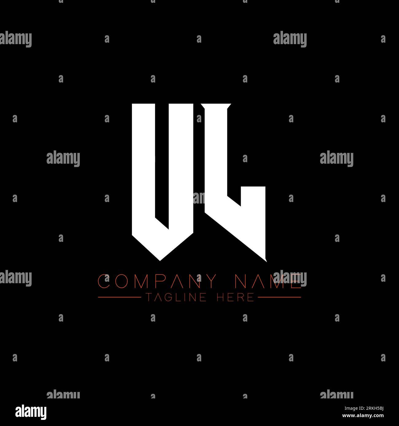 Conception du logo UL Letter. Lettres initiales icône du logo UL Gaming pour les entreprises technologiques. Lettre technique UL modèle de conception de logo minimal. Lettre UL v Illustration de Vecteur