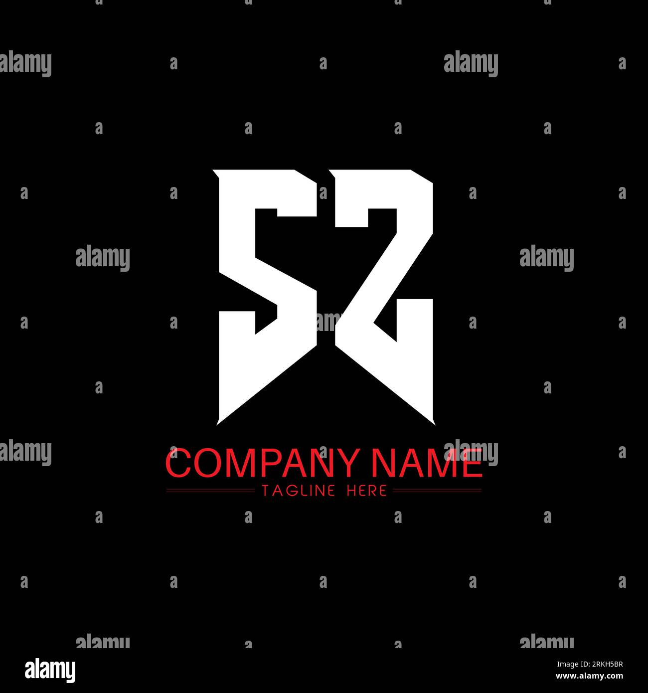 Conception de logo de lettre de SZ. Lettres initiales icône du logo de SZ gaming pour les entreprises technologiques. Tech letter SZ modèle de conception de logo minimal. Motif lettre SZ v Illustration de Vecteur