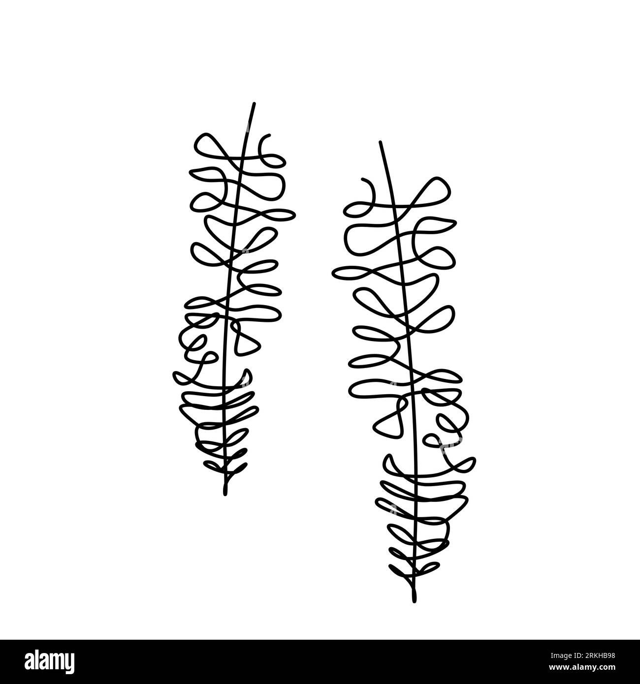 Un dessin à une seule ligne de belle fleur Fuji avec feuille. La fleur de Wisteria est l'une des espèces de bines grimpantes ligneuses. Plante naturelle au printemps et à l'oreille Illustration de Vecteur