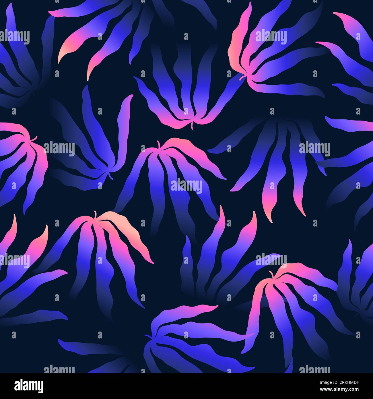 Motif floral sans couture coloré avec style dégradé. Motif de fleur dessiné à la main pour la mode, papier peint, papier d'emballage, fond, tissu, textile Illustration de Vecteur