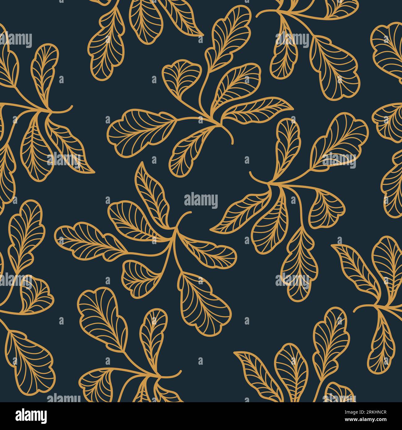 Motif floral exotique sans couture avec style de ligne. Motif de fleur dessiné à la main pour la mode, papier peint, papier d'emballage, fond, tissu, textile, vêtements Illustration de Vecteur