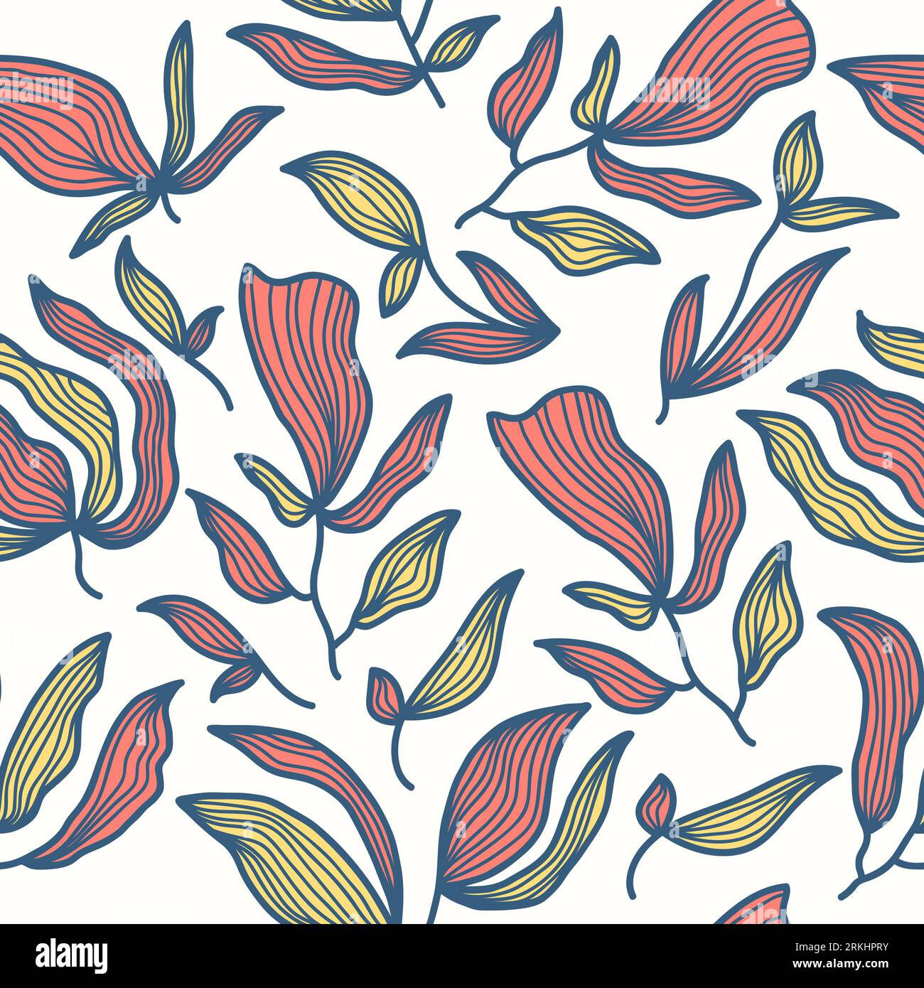 Motif floral sans couture dessiné à la main avec style Vintage. Motif de fleur pour la mode, papier peint, papier d'emballage, fond, tissu, textile, vêtements Illustration de Vecteur