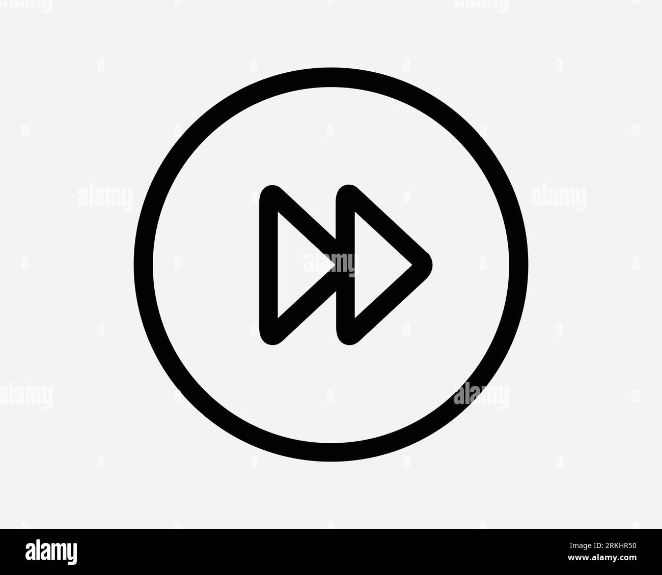 Symbole de double flèche Banque d'images noir et blanc - Alamy
