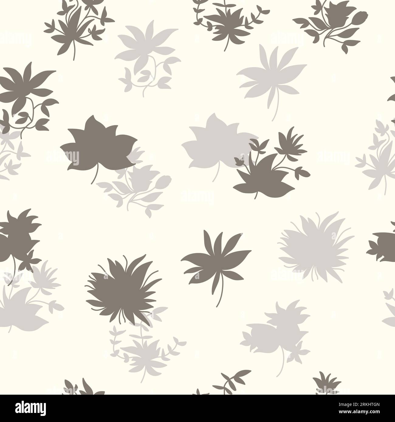 Motif de fleur élégant sans couture avec style dessiné à la main. Imprimé contemporain. Convient pour papier peint, papier d'emballage, fond, tissu, textile Illustration de Vecteur