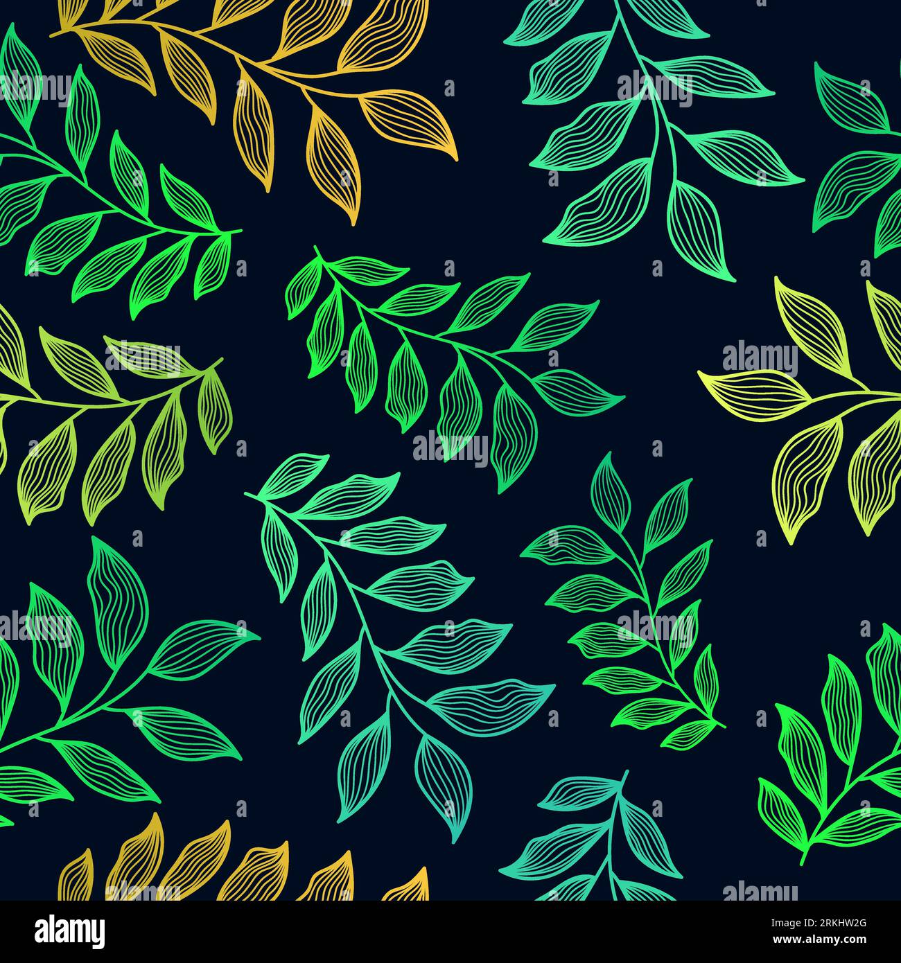 Motif floral exotique sans couture avec style dégradé coloré. Motif floral. Convient pour papier peint, papier d'emballage, fond, tissu, textile Illustration de Vecteur