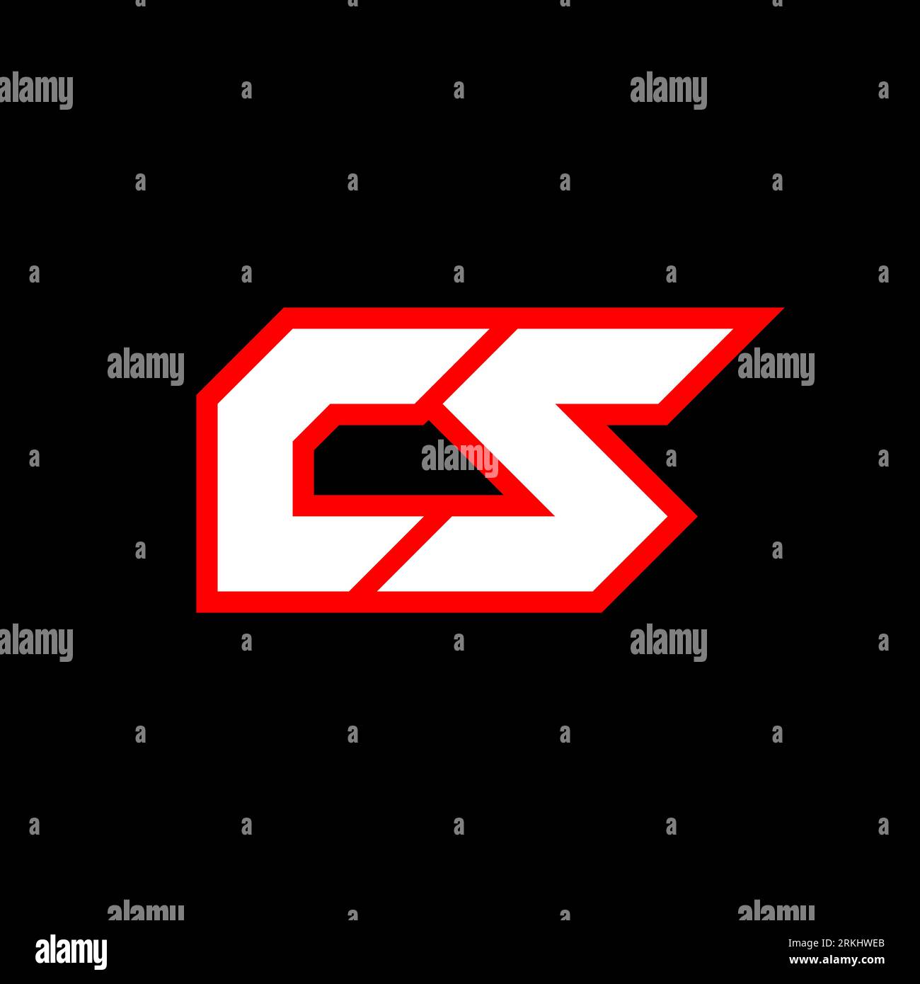 Conception de logo CS, conception initiale de lettre CS avec style SCI-fi. Logo CS pour jeu, eSport, technologie, numérique, Communauté ou entreprise. C S sport Modern ITA Illustration de Vecteur