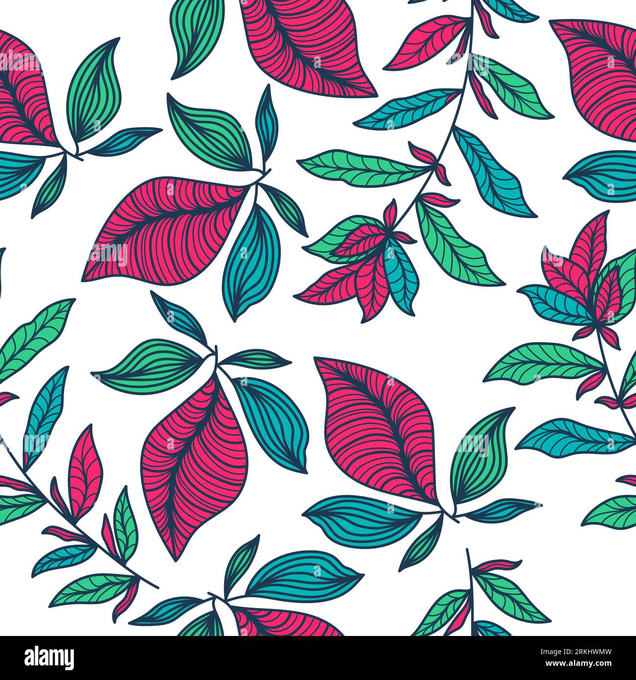 Motif floral exotique sans couture avec style Vintage. Motif floral dessiné à la main pour la mode, papier peint, papier d'emballage, fond, tissu, textile Illustration de Vecteur