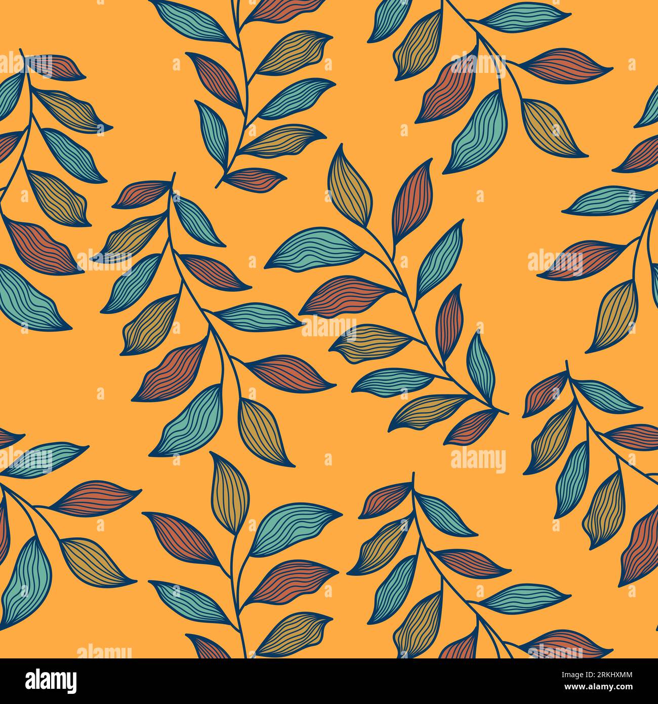 Motif floral exotique sans couture avec style Vintage. Motif floral dessiné à la main pour la mode, papier peint, papier d'emballage, fond, tissu, textile Illustration de Vecteur