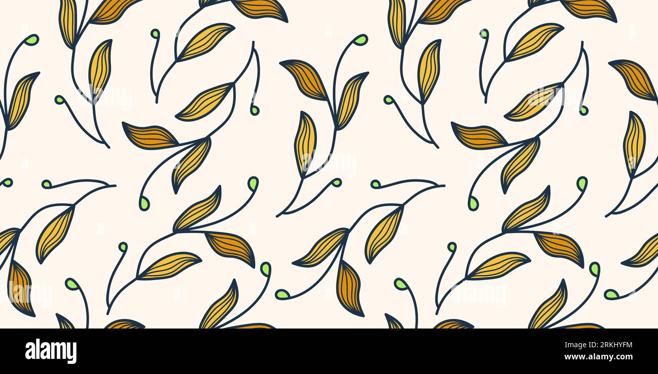Motif floral exotique sans couture avec style Vintage. Motif de fleur dessiné à la main pour la mode, papier peint, papier d'emballage, fond, tissu, textile Illustration de Vecteur