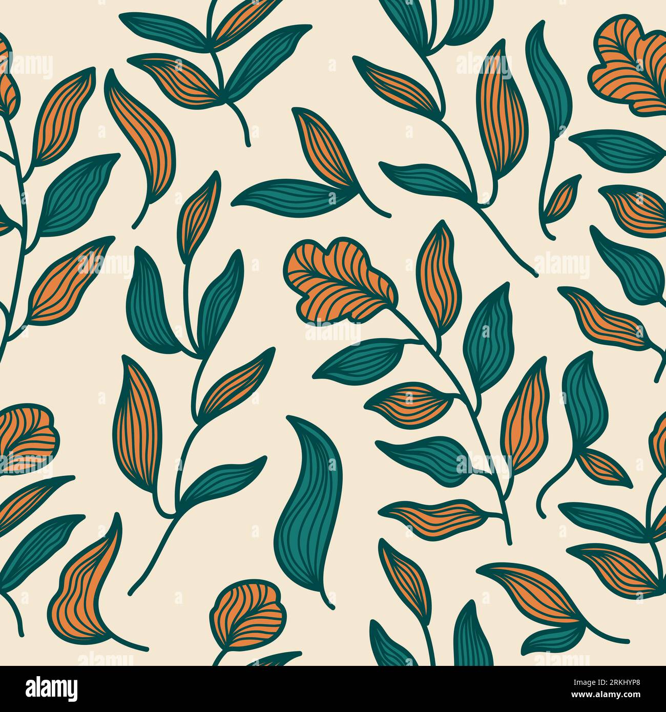 Motif floral sans couture dessiné à la main avec style Vintage. Motif de fleur pour la mode, papier peint, papier d'emballage, fond, tissu, textile, vêtements Illustration de Vecteur