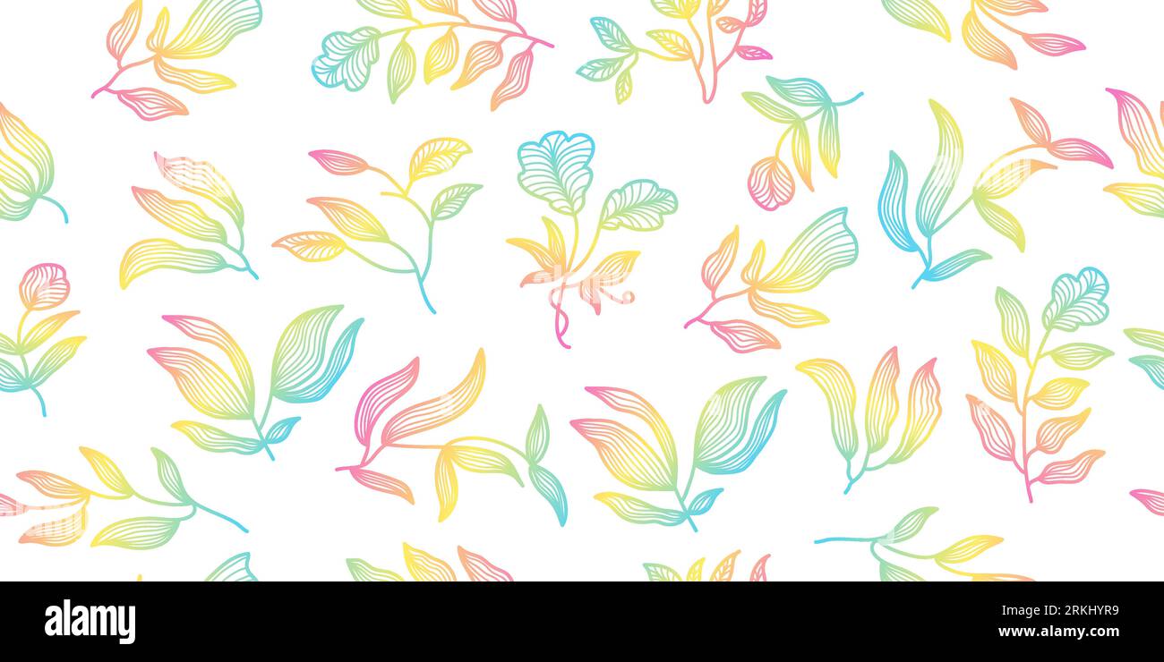 Motif floral exotique sans couture avec style dégradé coloré. Motif floral. Convient pour papier peint, papier d'emballage, fond, tissu, textile, Appare Illustration de Vecteur