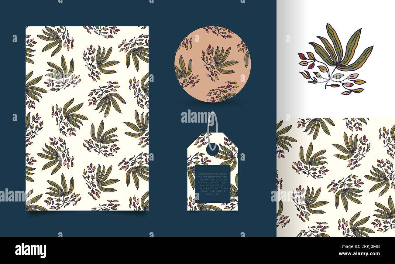 Motif floral sans couture avec style Vintage Cartoon. Motif floral. Convient pour papier peint, papier d'emballage, fond, tissu, textile, affiche, vêtements Illustration de Vecteur