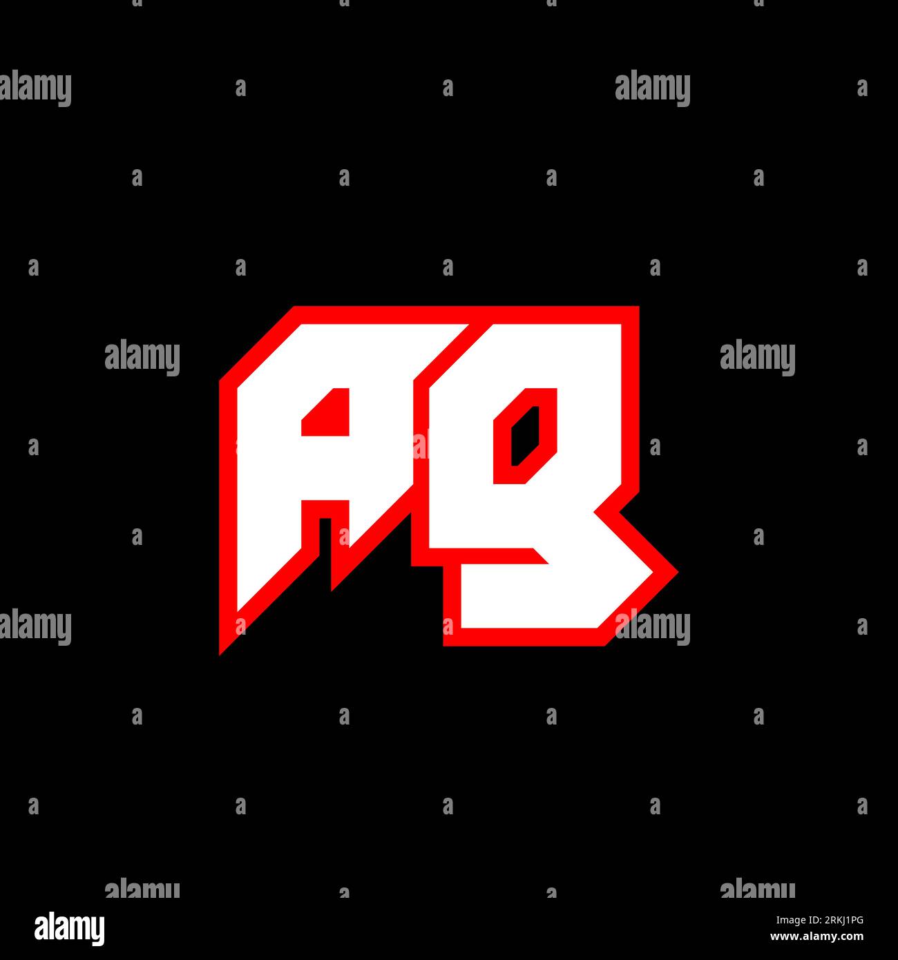 Conception de logo de lettre AG sur fond noir. AG Creative initiales logo concept. conception d'icônes ga. Motif icône de lettre AG blanche et rouge sur le dos noir Illustration de Vecteur