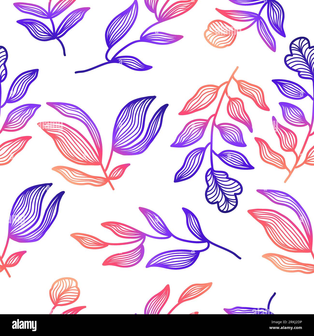 Motif floral exotique sans couture avec style dégradé coloré. Motif floral. Convient pour papier peint, papier d'emballage, fond, tissu, textile, Appare Illustration de Vecteur