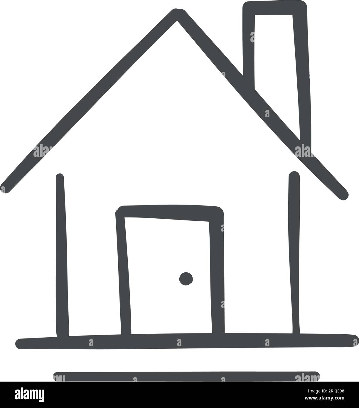 Icône de la maison dans un style plat. Illustration vectorielle à la maison sur fond isolé. Concept d'affaires de signe d'immeuble d'appartements. Illustration de Vecteur