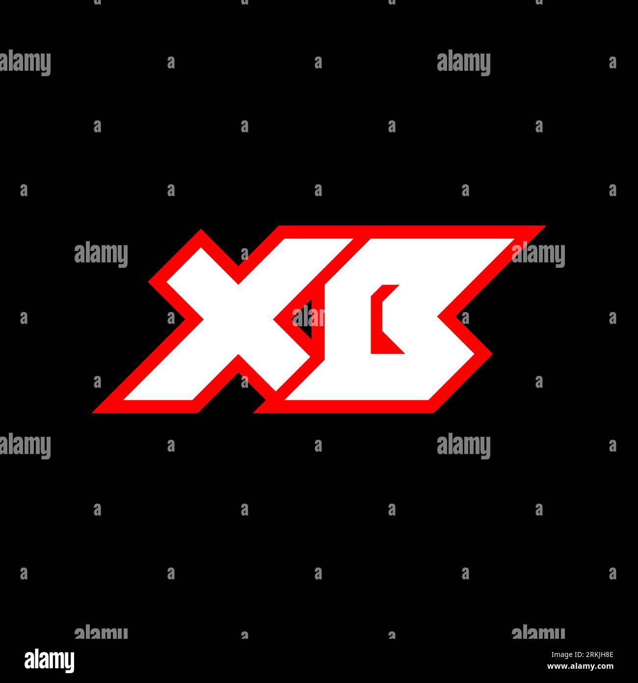 Design du logo XB, conception initiale de la lettre XB avec un style de science-fiction. Logo XB pour jeu, eSport, technologie, numérique, Communauté ou entreprise. X B sport moderne ITA Illustration de Vecteur