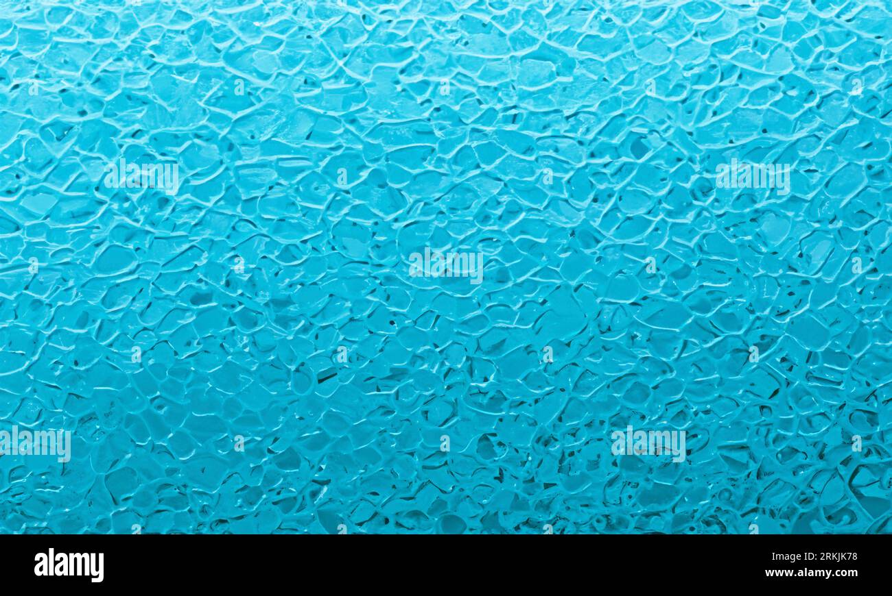 Texture de verre bleu. Arrière-plan naturel. Banque D'Images