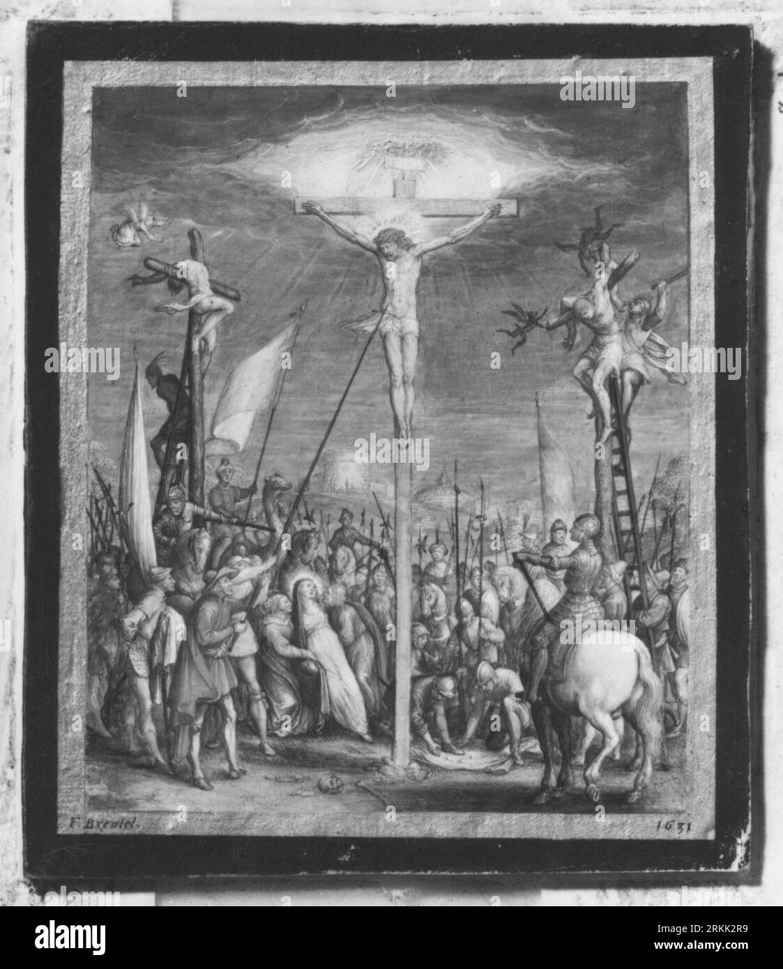 Scener ur Kristi liv (Kristus på korset) 1631 de Friedrich Brentel Banque D'Images