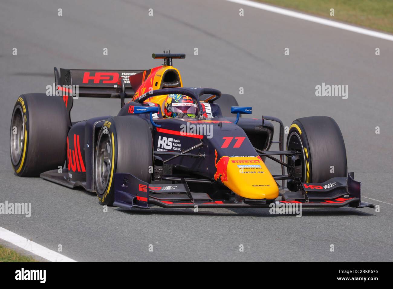 ZANDVOORT, PAYS-BAS - AOÛT 25 : Ayumu Iwasa (Red Bull Junior) de DAMS Formula 2 Free Practice pendant la Formule 1 au circuit Zandvoort en août Banque D'Images