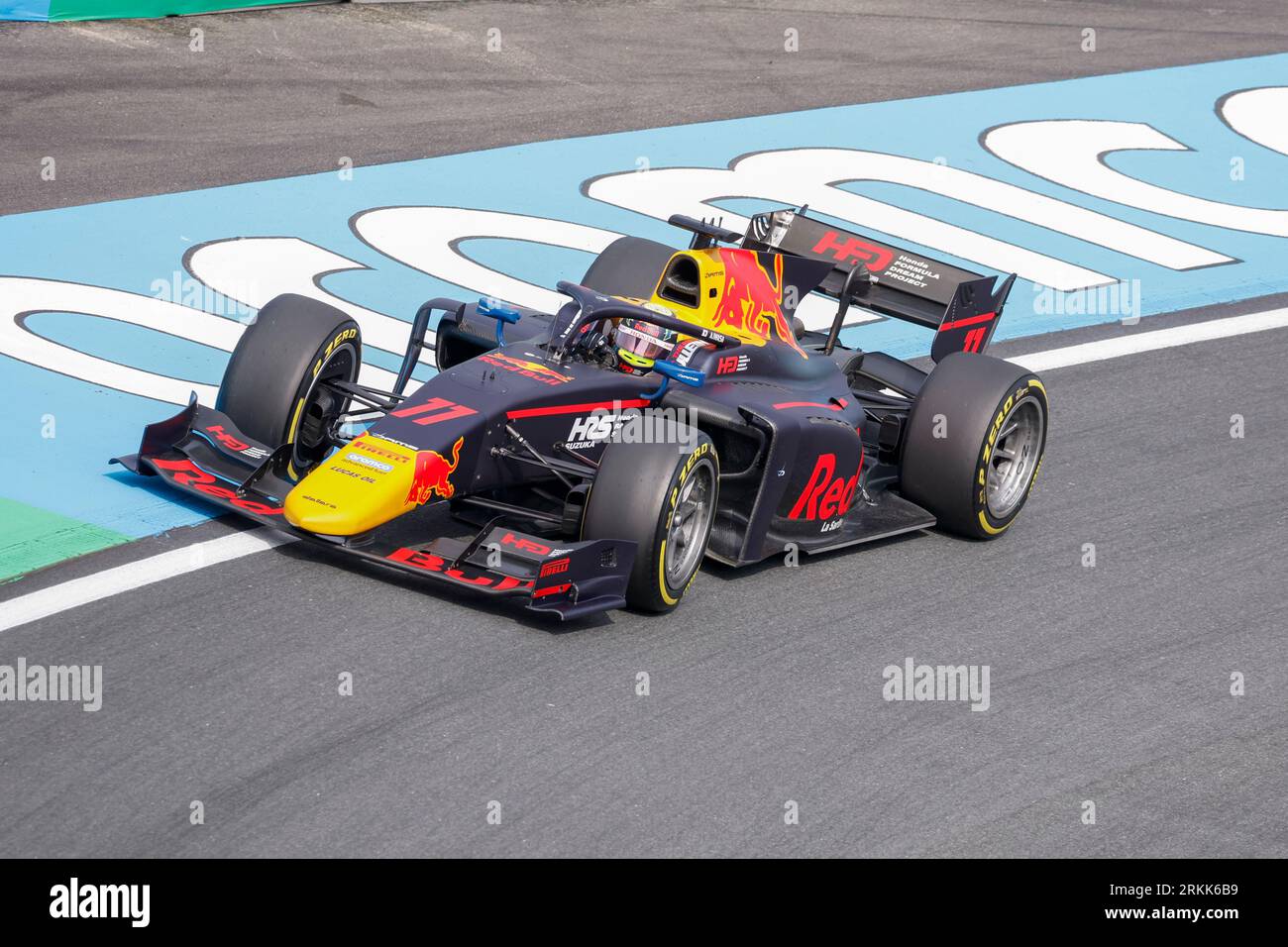 ZANDVOORT, PAYS-BAS - AOÛT 25 : Ayumu Iwasa (Red Bull Junior) de DAMS Formula 2 Free Practice pendant la Formule 1 au circuit Zandvoort en août Banque D'Images