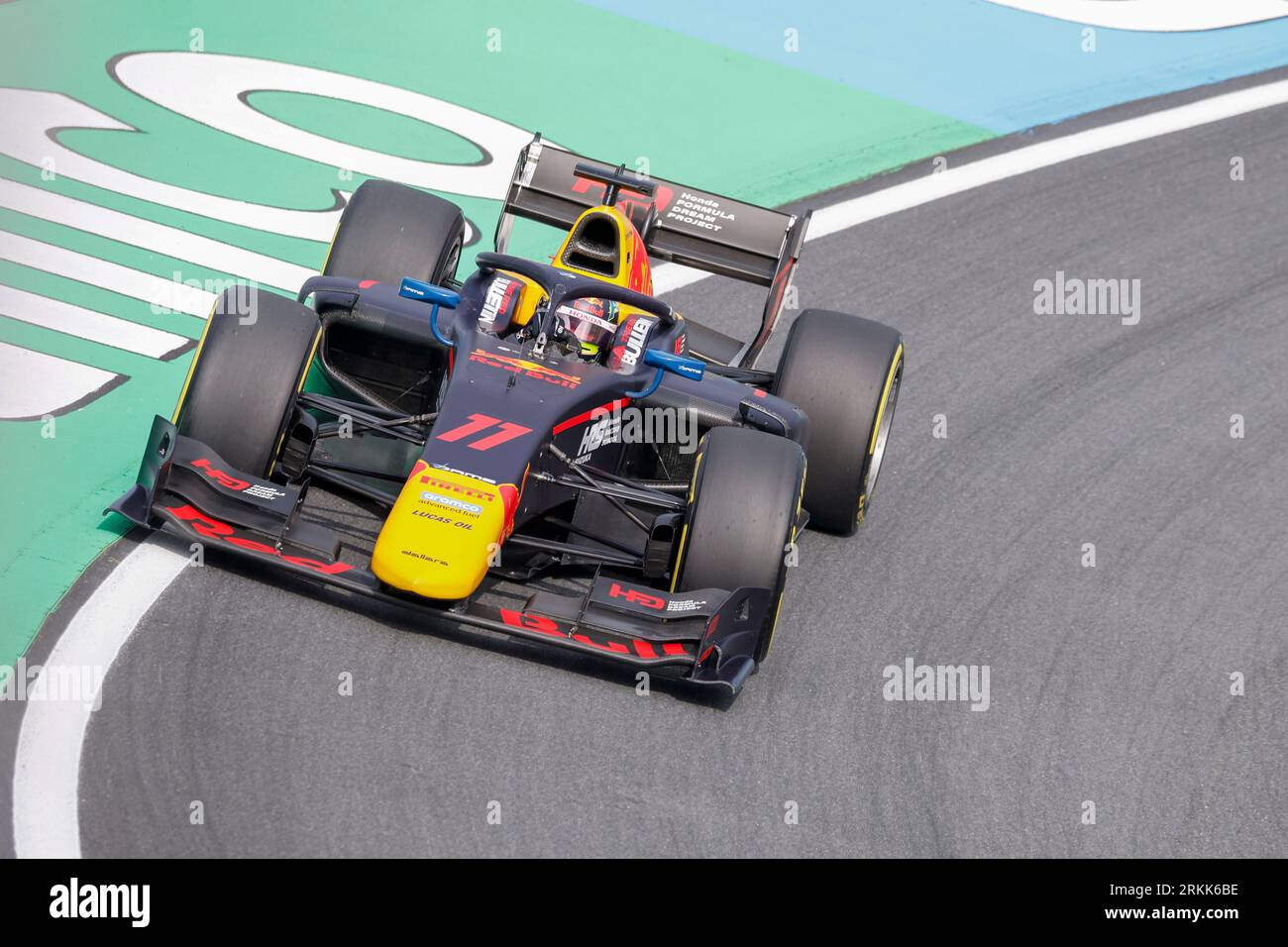 ZANDVOORT, PAYS-BAS - AOÛT 25 : Ayumu Iwasa (Red Bull Junior) de DAMS Formula 2 Free Practice pendant la Formule 1 au circuit Zandvoort en août Banque D'Images