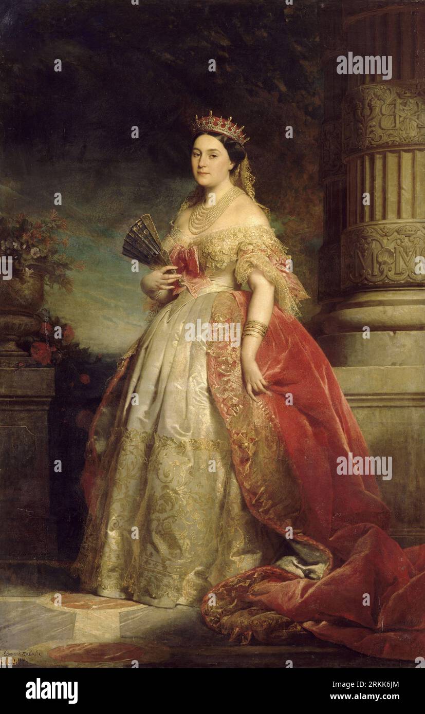 Portrait de la Princesse Mathilde 1861 par Edouard Louis Dubufe Banque D'Images
