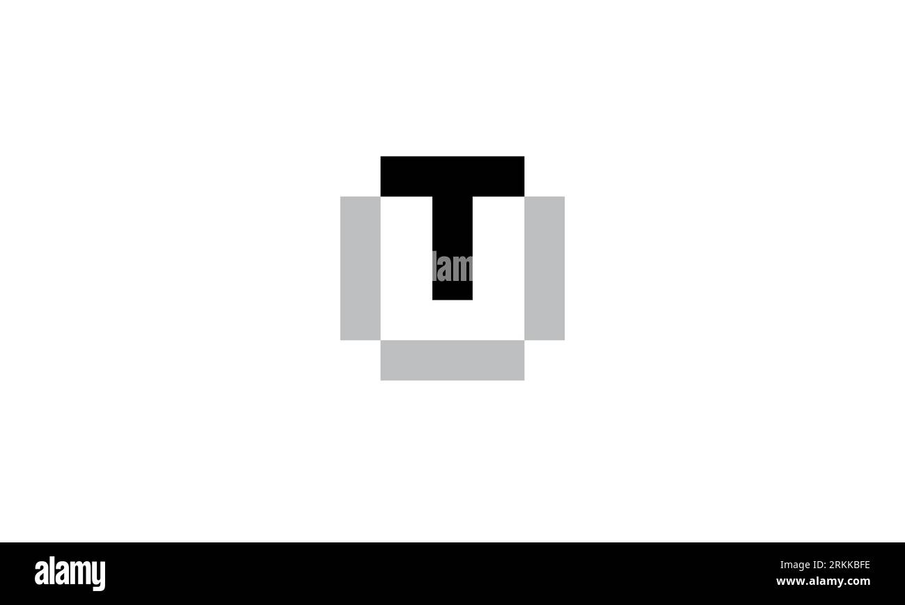 Conception de logo UT de lettre de monogramme. Lettre UT initiales logo . Modèle de conception de logo de lettre UT Illustration de Vecteur