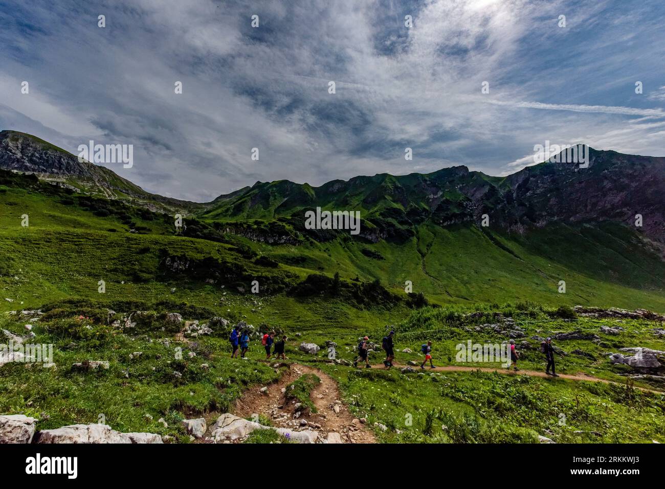 Allgäuer Bergseen à Alpen. Schrecksee. Banque D'Images