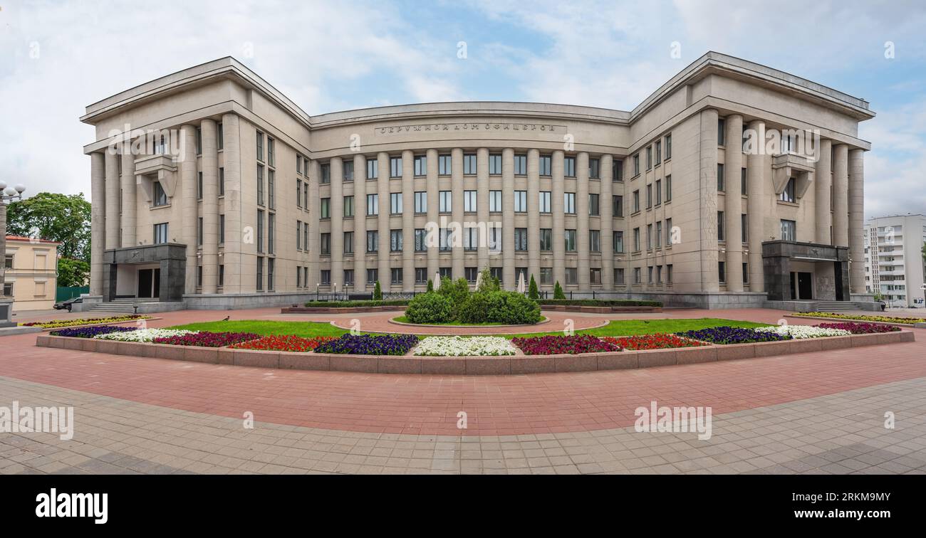 Maison centrale des officiers - Palais de l'Armée - Minsk, Biélorussie Banque D'Images