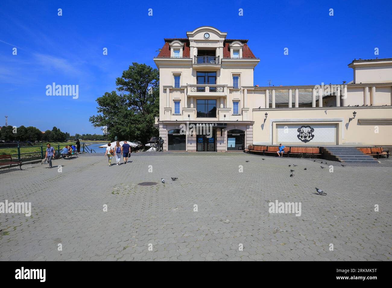 Beau bâtiment dans le centre de la ville d'Uzhgorod en Ukraine Banque D'Images