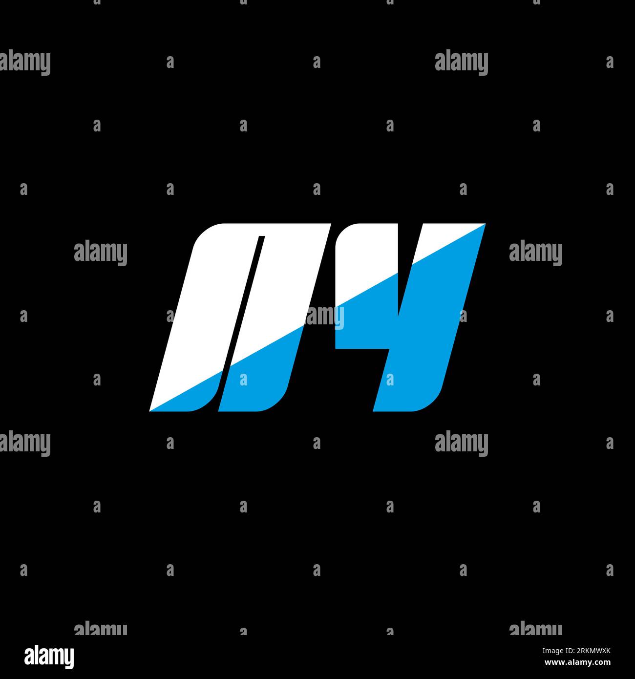 Conception de logo de lettre NY sur fond noir. Concept de logo de lettre d'initiales créatives NY. Motif New York Icon. NY design d'icône de lettre blanche et bleue sur bac noir Illustration de Vecteur